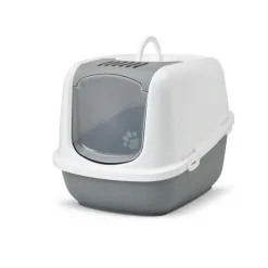 Maison de toilette pour chat Nestor Jumbo Gris 66,5x48,5x46,5 cm