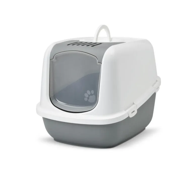 Maison de toilette pour chat Nestor Jumbo Gris 66,5x48,5x46,5 cm
