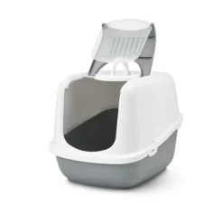 Maison de toilette pour chat Nestor Jumbo Gris 66,5x48,5x46,5 cm
