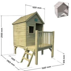 Maisonnette en bois Soulet Winny - 176,30 x 210 x 153,70 cm