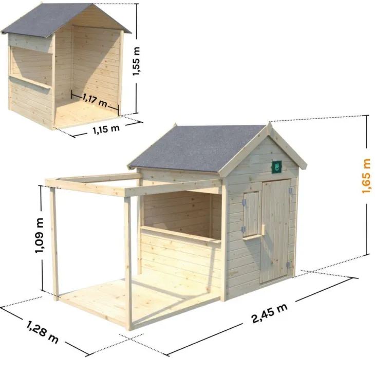 Maisonnette en bois Soulet Epicerie - 190 x 159 x 135 cm