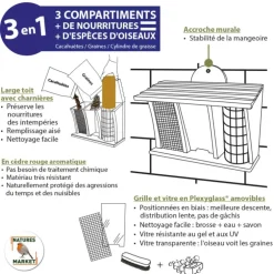 Mangeoire 3 compartiments Le restaurant