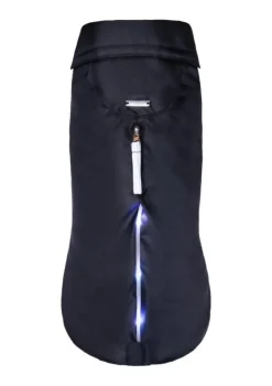 Manteau imperméable pour chien coloris noir Wouapy LED - Taille 60