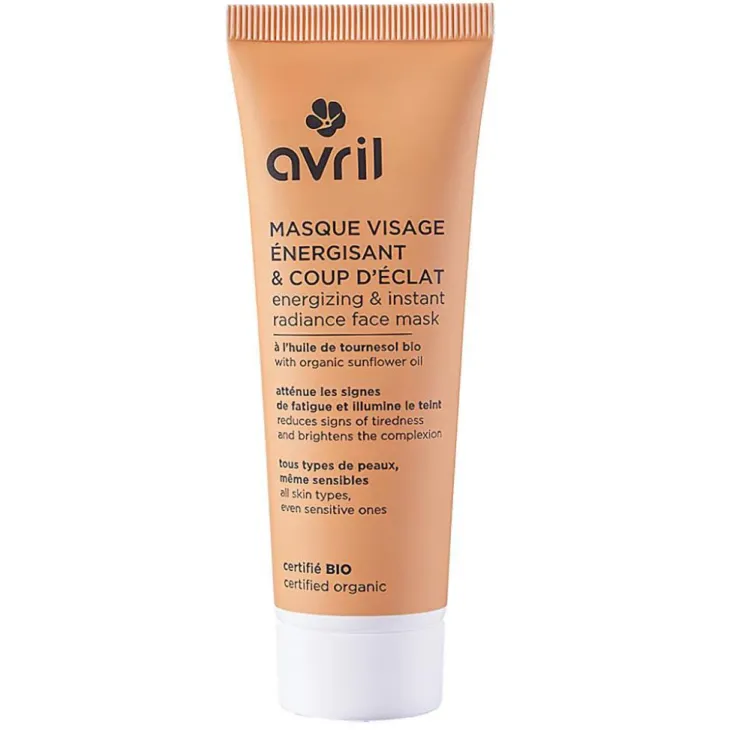 Masque visage énergisant & coup d'éclat Certifié Bio AVRIL - 50 ml