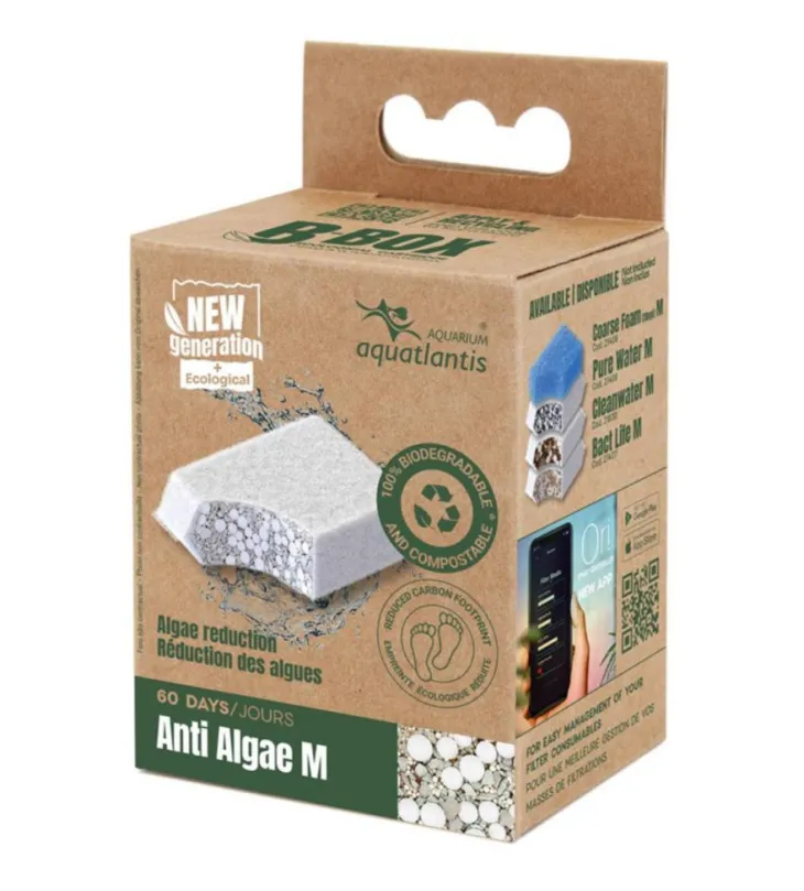 Masse filtrante pour aquarium coloris blanc Aquatlantis B-Box anti-algues - Taille M