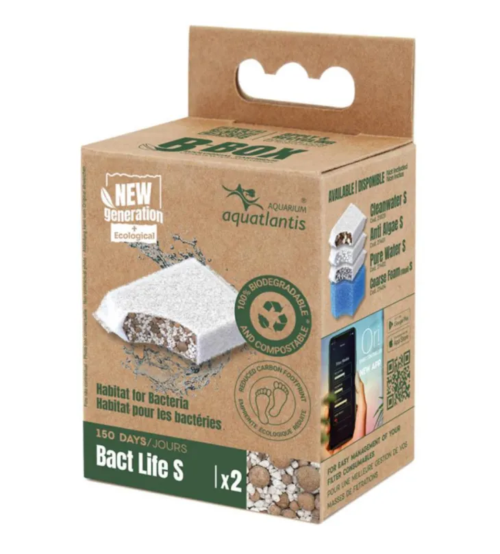 Masses filtrantes pour aquarium coloris blanc Aquatlantis B-Box bact life support bactérien - Taille S x 2