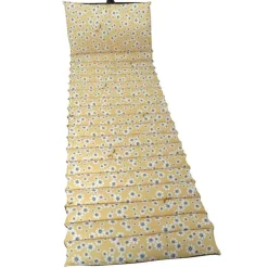 Matelas coloris jaune en coton polyester Ondulo - 174 x 60 x 5 cm