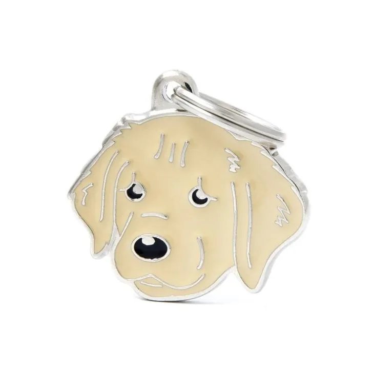Médaille colors pour golden retriever en métal