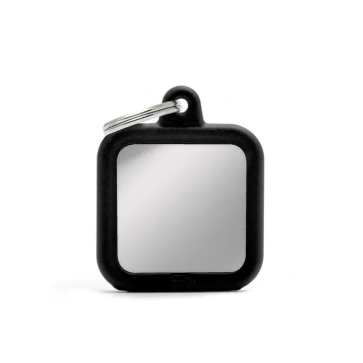 Médaille hushtag carré métallisé en aluminium