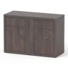 Meuble pour aquarium en bois coloris chêne foncé 2 portes Aquatlantis Sublime Ultra 120 - 120 x 50 x 83 cm