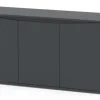 Meuble pour aquarium en bois coloris gris 3 portes Aquatlantis Volga 450 - 80 x 52,5 x 152,5 cm