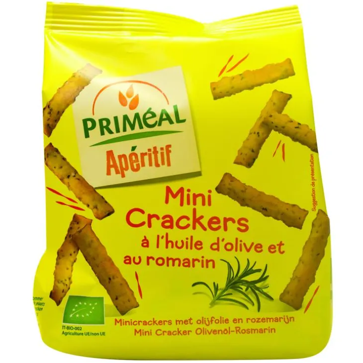 Mini crackers à l'huile d'olive et au romarin 100 g PRIMEAL