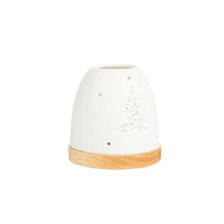 Mini igloo cœur coloris blanc en céramique