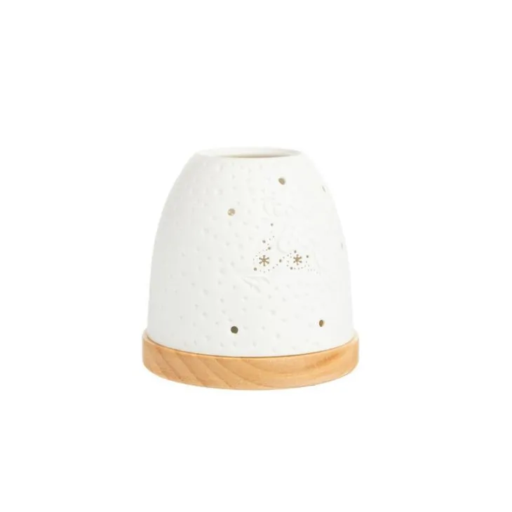 Mini igloo renne coloris blanc en céramique