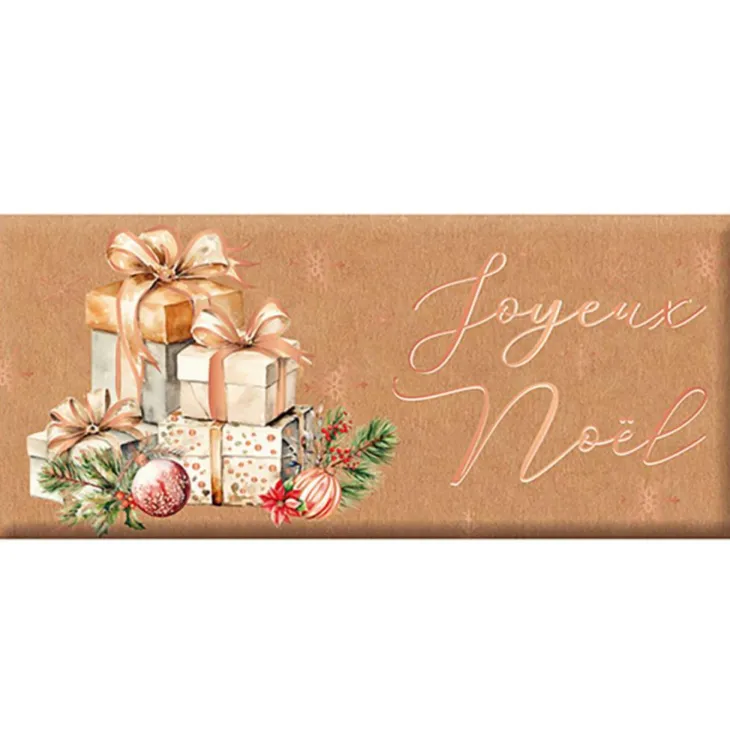 Mini tablette de chocolat au lait « Joyeux Noël » Art Grafik