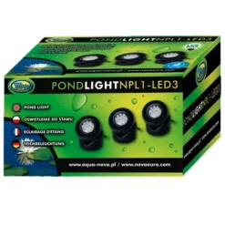 Mini-spots pour bassin LED, spéciale subaquatique, AQUA NOVA BASSIN - modèle NPL1, lot de 3