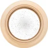 Miroir en bois et verre Convex Gold - Ø 33 cm