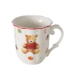 Mug en céramique blanche à motif ourson Bailey - Ø 9,3 x 9,5 cm