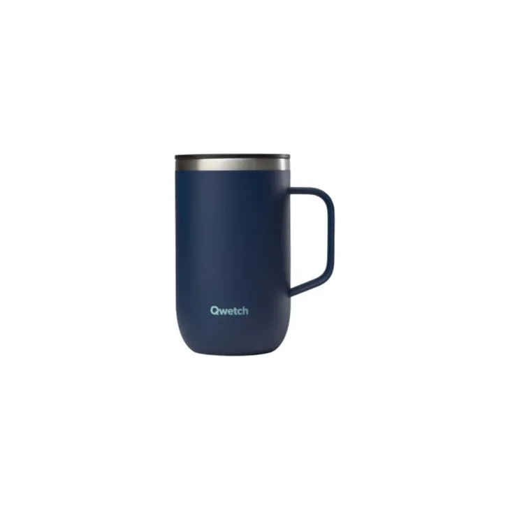 Mug isotherme coloris bleu en inox Qwetch - 470 ml