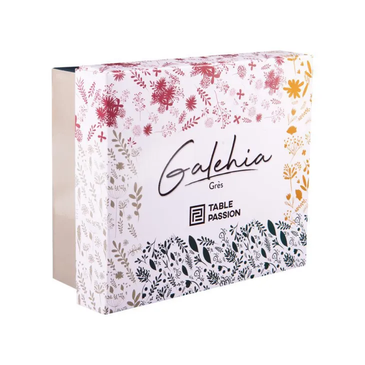 Mugs en grès multicolore Coffret Galehia - 4 x 34 cl