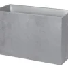 Muret en polypropylène coloris gris béton Eda Basalt - 99,5 x 39,5 x 60 cm