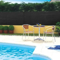 Natte brise vue Totaltex noir en polyéthylène 10 m x 100 cm