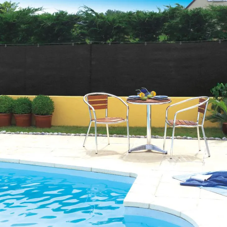 Natte brise vue Totaltex noir en polyéthylène 10 m x 100 cm