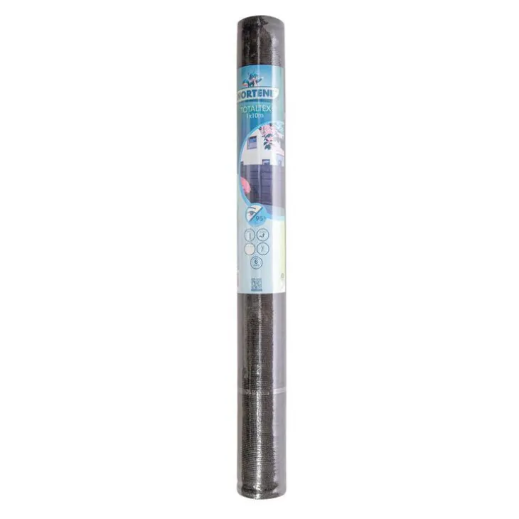 Natte brise vue Totaltex noir en polyéthylène 10 m x 100 cm