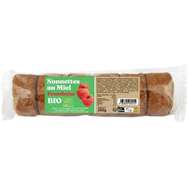 Nonnettes aux framboises bio Apidis 200gr