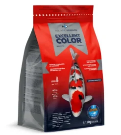 Nourriture complète premium pour koïs de minimum 7 cm de long Aquatic Science Excellent Color - Taille S sac de 2 kg