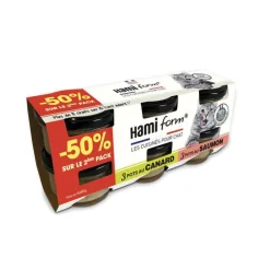 Nourriture humide pour chat pack de recettes mix du terroir et de la mer Hami Form – 6 x 80 g (2ème à -50%)
