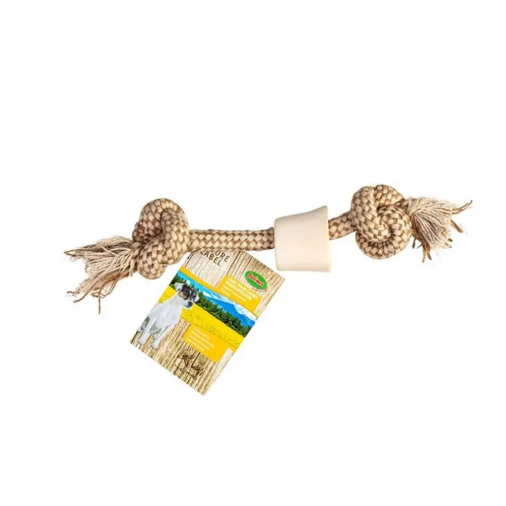 Os blanc avec corde 25 cm