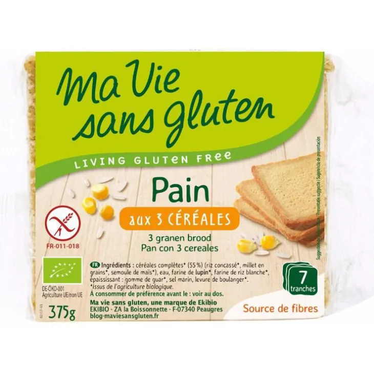 Pain bio aux 3 céréales 375 g