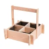 Panier potager 4 cases avec anse et feutre géotextile botanic® - 52 x 52 x 16 cm