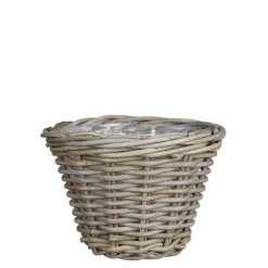 Panier rond en osier gris Marcia - Ø 29 x H 20 cm