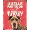 Panneau d'avertissement danois coloris rouge en métal galvanisé D&D Home - 25 x 20 x 0,3 cm