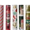 Papier cadeau traditionnel motif Noël en rouleau - 200 x 70 cm