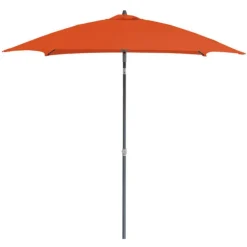 Parasol carré inclinable en aluminium mat et toile polyester - 200 x 200 cm