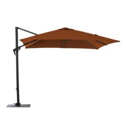 Parasol déporté gris en aluminium Proloisirs Roma - 3 x 4 m