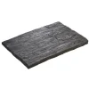 Pas de cheminement rectangle en béton coulé ton ardoise aspect schiste Hairie Grandon - 40 x 29 cm
