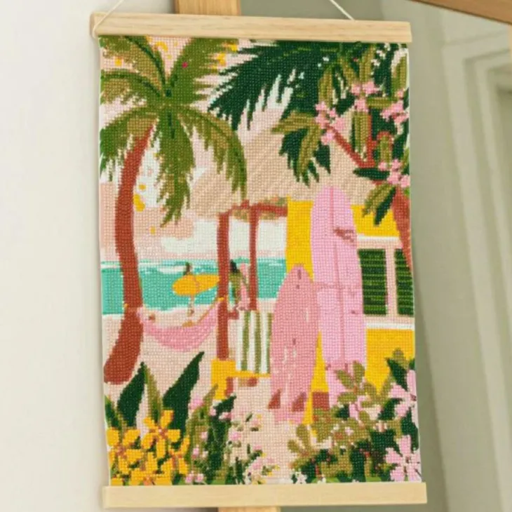 Peinture à diamanter Surfboards Petit Diamond by La Petite Épicerie - 25,5 x 33 cm