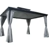 Pergola autoportante OPALE anthracite COULEURS DU MONDE - 3x3.60m