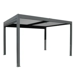 Pergola Bioclim Eris motorisée coloris noir - 3 x 4 m