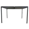 Pergola bioclimatique autoportante en aluminium coloris gris anthracite modèle Maïa Couleurs du monde - 3 x 3 x 2,23 m