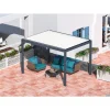 Pergola motorisée solaire coloris noir Zephir - 300 x 400 cm