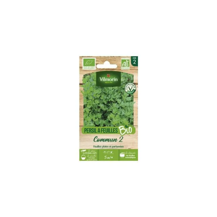 Persil à feuilles Commun 2 Bio Vilmorin - graines à semer