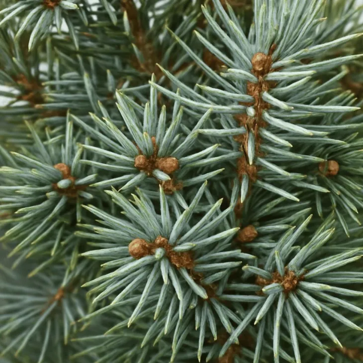 Petit sapin naturel épicéa Picea Pungens Super Blue. Le pot de 5 litres