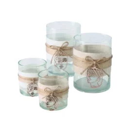 Photophore coloris beige Amaya - Ø 7 cm