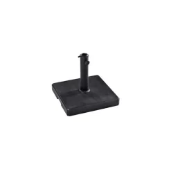 Pied de parasol carré ciré noir de 20 kg