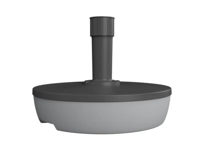 Pied de parasol rond à remplir coloris gris en plastique - Ø 49,5 cm